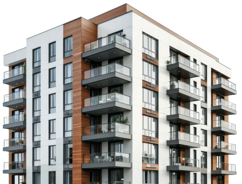 Immeuble résidentiel moderne avec balcons